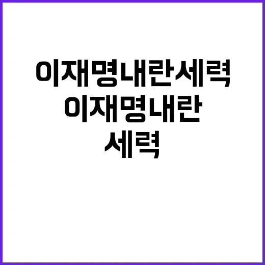 이재명 내란세력 옹호 형사 책임 있다 경고!