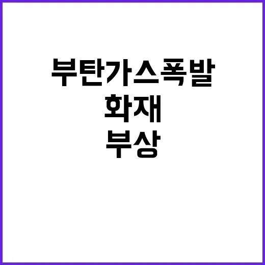 부탄가스 폭발 양평 캠핑장 화재로 4명 부상!