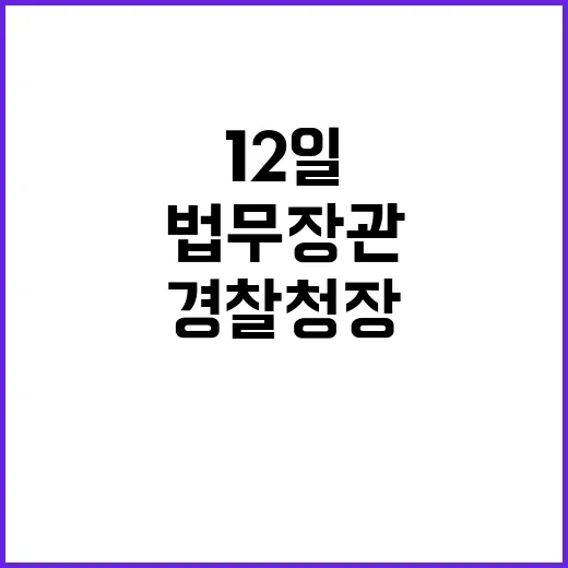 법무장관 탄핵 경찰청장도 포함된 12일 표결!