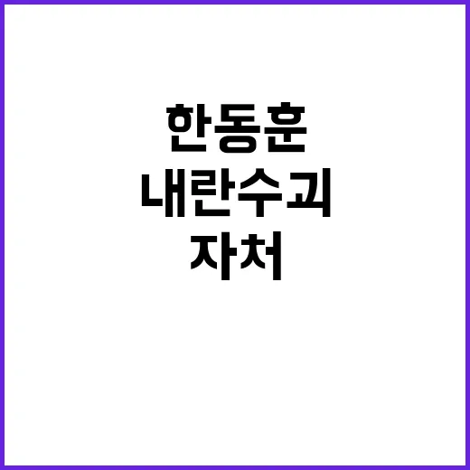 한동훈 내란수괴 자…