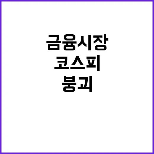 ‘쇼크’ 금융시장 …