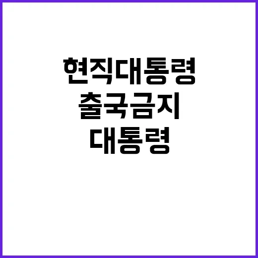 출국금지 현직 대통령의 운명은?