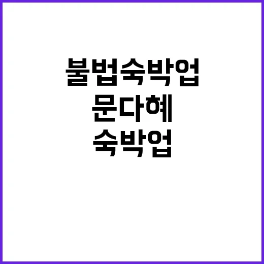 불법숙박업 서부지검…