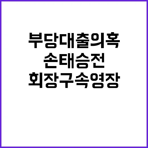 부당대출 의혹 손태…