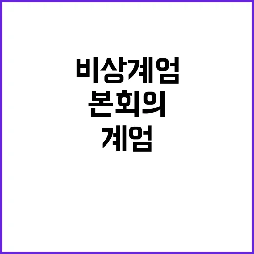 비상계엄 여야 본회…