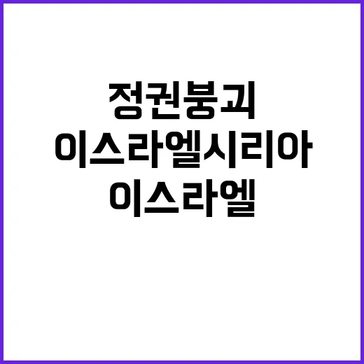 이스라엘 시리아 정권 붕괴 후 공격 감행!