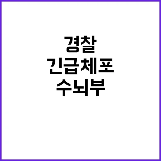 긴급체포 경찰 수뇌…