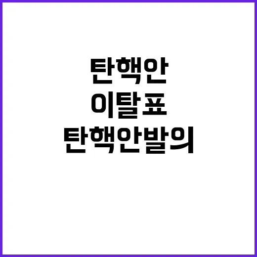 탄핵안 발의... 여당의 공개 이탈표는 누구?