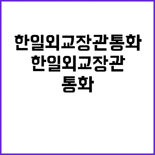 한일 외교장관 통화…