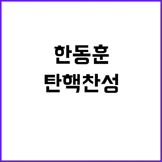 한동훈 탄핵 찬성! 윤과 정치적 결별 가능성?