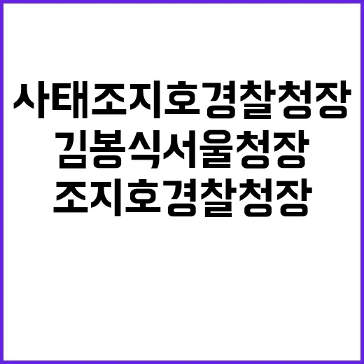 구속 사태 조지호 …