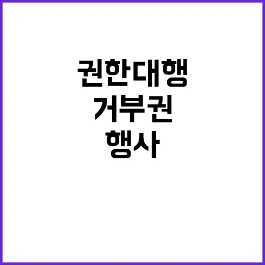 권한대행 거부권 행…