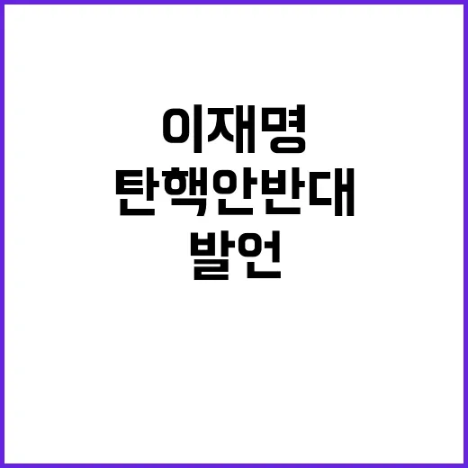 이재명 발언 尹탄핵…