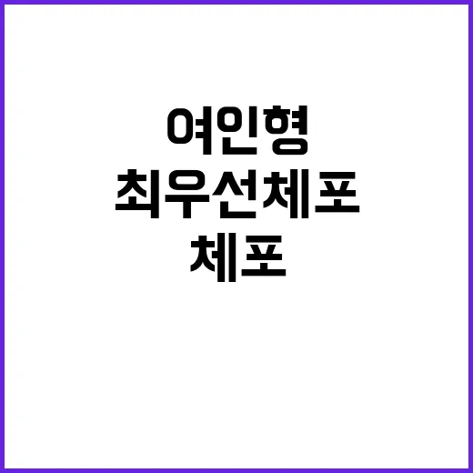 여인형 최우선 체포 요청 서명 안 하면 큰일!