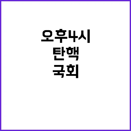 탄핵 표결 오후 4…