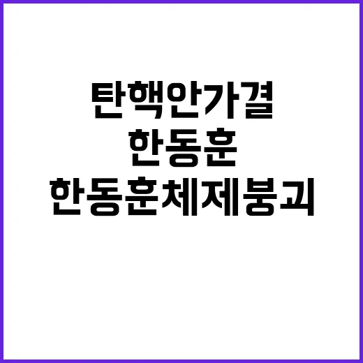 탄핵안 가결…한동훈 체제 붕괴의 시작!