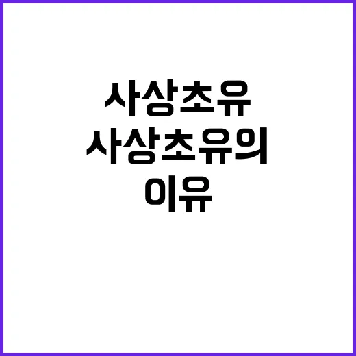 의정 수장 없는 사상 초유의 상황 이유는?