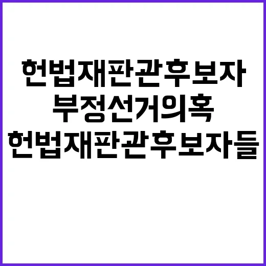 부정선거 의혹 헌법재판관 후보자들 반박 이유는?