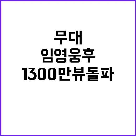 임영웅 후 무대영상 1300만뷰 돌파한 이유!