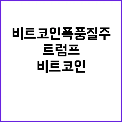 비트코인 폭풍 질주 트럼프 발언에 1억5천만원!