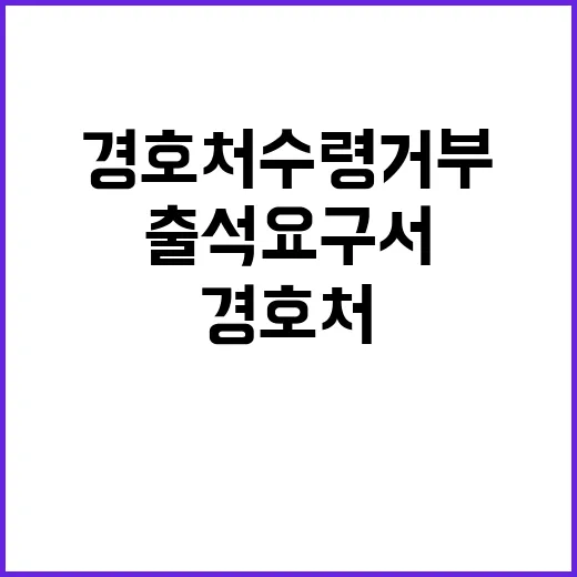 출석요구서 경호처 수령 거부 논란 배경은?