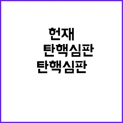 헌재 尹탄핵 심판 생중계 없는 이유 공개!