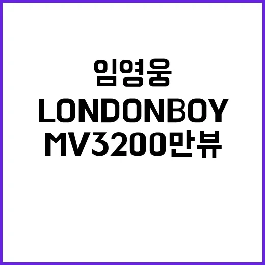 LONDON BOY 임영웅 MV 3200만뷰 기록 달성!