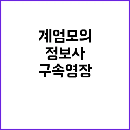 공조본 계엄 모의 정보사 대령 구속영장 신청!