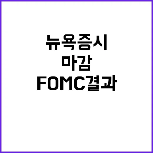 FOMC 결과 뉴욕증시 마감 상황은 이렇다!