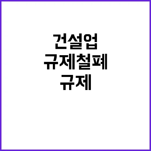 규제 철폐 오세훈의 건설업 혁신 방안 공개!