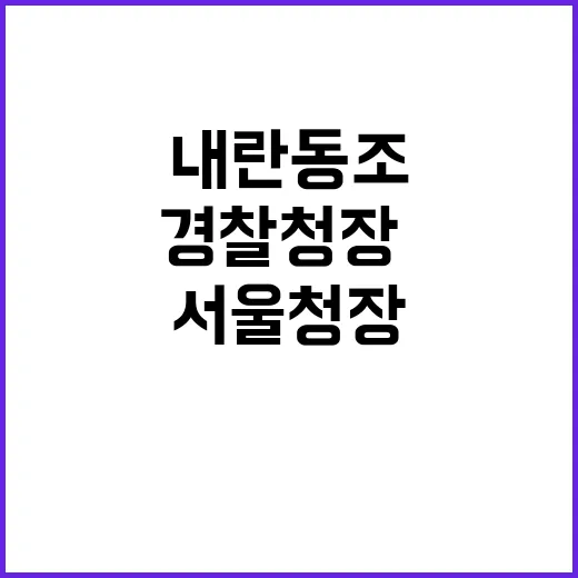 내란 동조 혐의 경찰청장·서울청장 송치 뉴스!