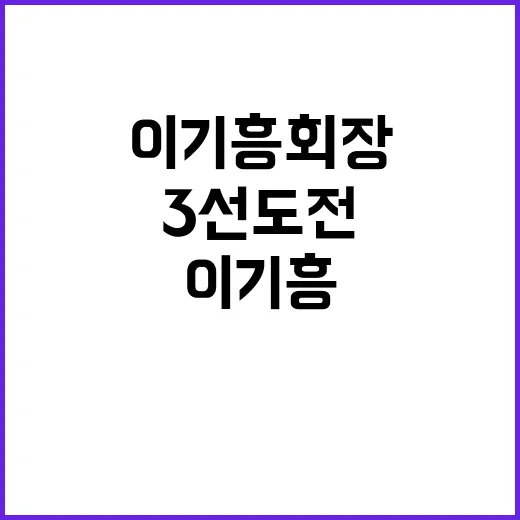 이기흥 회장 의혹 해소와 함께 3선 도전!