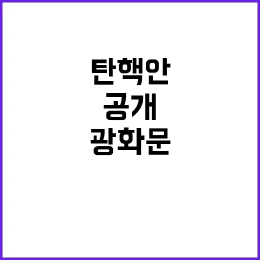 탄핵안 통과 광화문 거리의 새로운 풍경 공개!