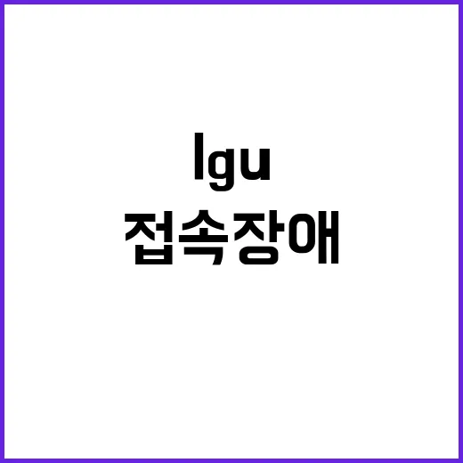 접속장애 LGU+ 문제 15시간 만에 해결!