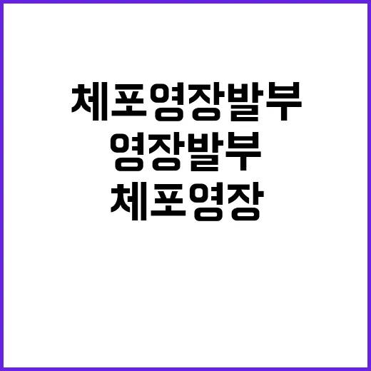 체포영장 발부 즉각 행동해야 하는 이유!