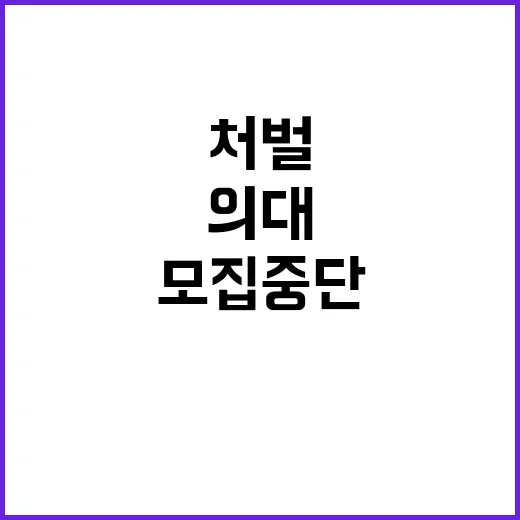 의대 모집 중단 책임자 처벌 요구 거세다!