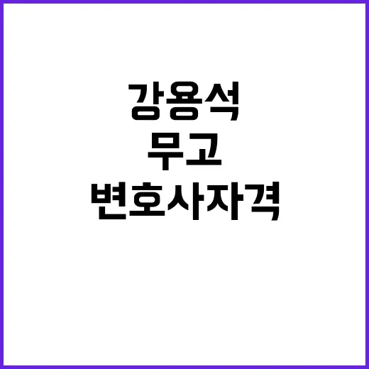 무고 종용 강용석 집유 확정! 변호사 자격 상실.