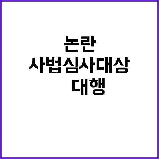 계엄 사법심사 대상 논란 재점화! 韓대행 임명 시급!