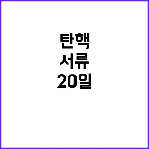 탄핵 서류 송달 20일 효과 발생! 답변서 제출 필수!