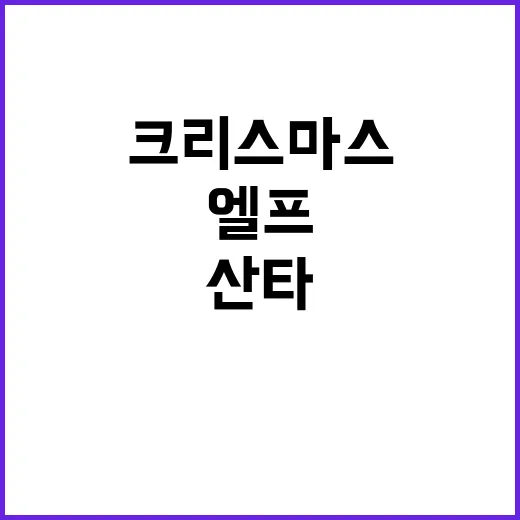 크리스마스 마법…산타와 엘프의 자원봉사 이야기!