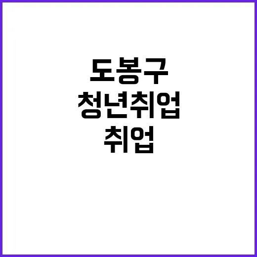 청년 취업 도봉구 …