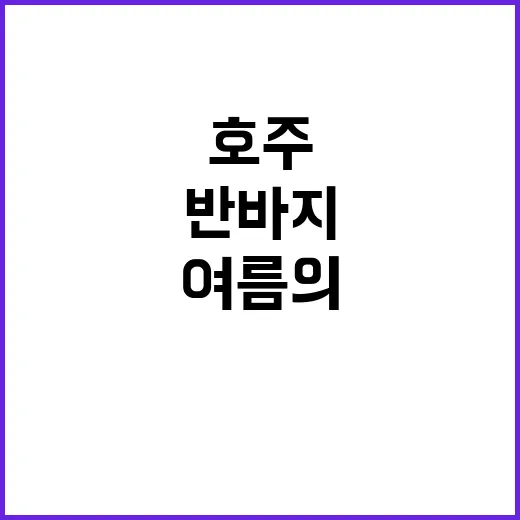 호주 크리스마스 반바지로 즐기는 여름의 매력!