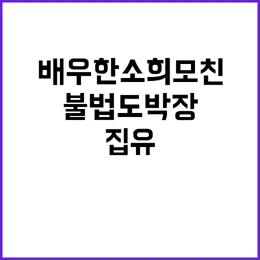 불법 도박장 배우 …