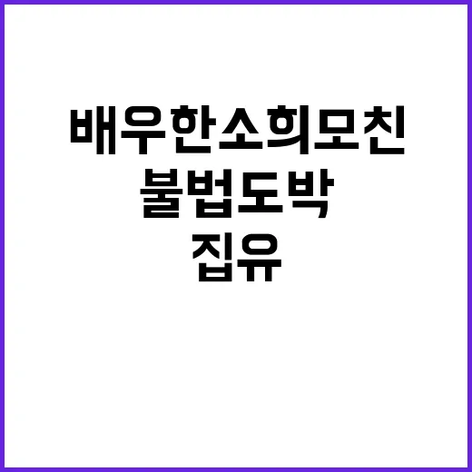 불법 도박 배우 한…