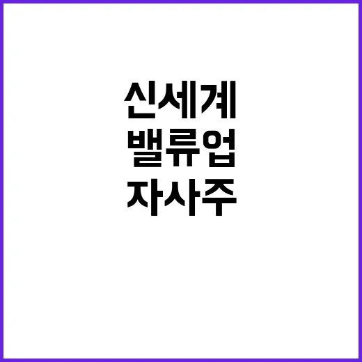 신세계 자사주 소각으로 밸류업 기회 포착!