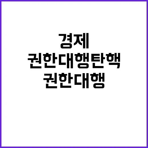 권한대행 탄핵…경제와 외교의 혼란 현주소 공개!