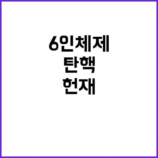 헌재 6인 체제 권한대행 탄핵의 불안한 미래!