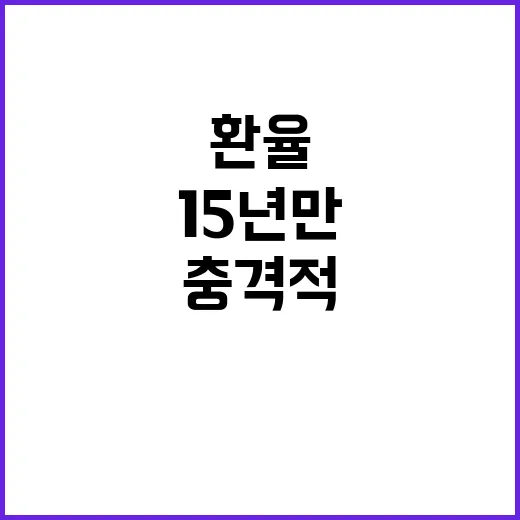 환율 최고치 15년 만의 충격적인 1470원!