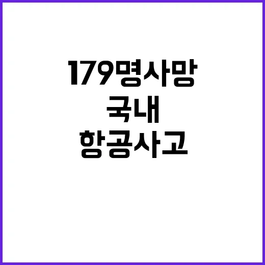 사고 179명 사망 국내 최악 항공사고 발생!