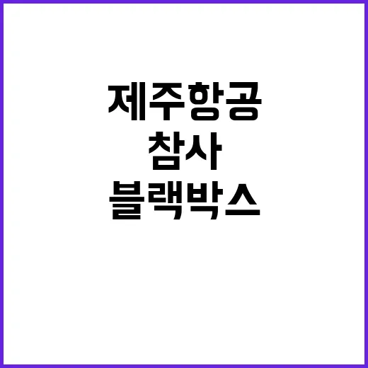 블랙박스 확보 제주항공 참사 원인 규명 지연!